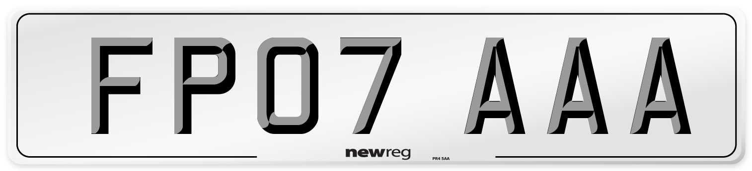 FP07 AAA Number Plate from New Reg